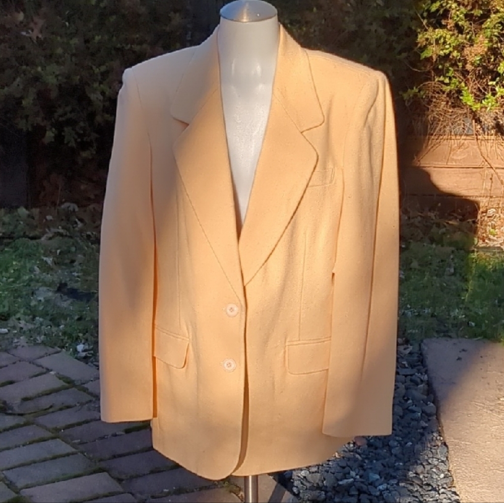 Worthington Butter Yellow Wool Blazer